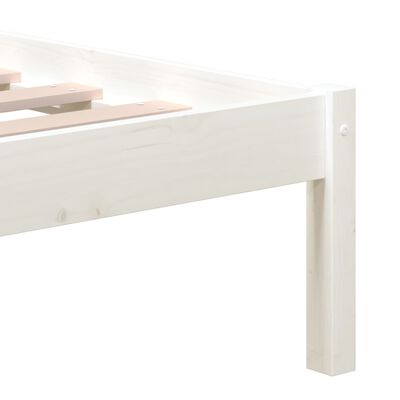 vidaXL Estrutura de cama 140x200 cm madeira de pinho maciça branco