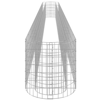 vidaXL Canteiro elevado/cesto gabião 610x50x50 cm ferro galvanizado
