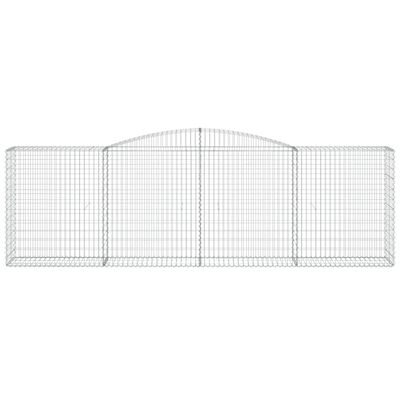 vidaXL Cestos gabião arqueados 15 pcs 400x50x120/140 ferro galvanizado