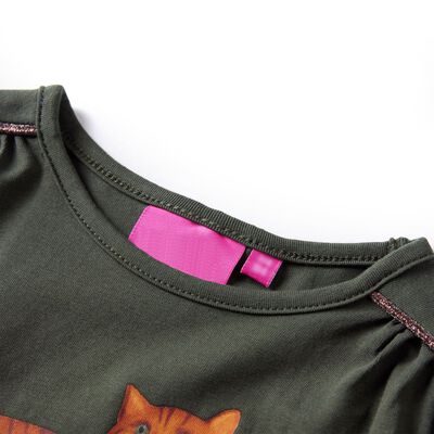 T-shirt de manga comprida para criança caqui 104