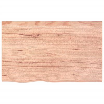 vidaXL Bancada p/ WC 80x50x(2-6) cm madeira maciça tratada castanho