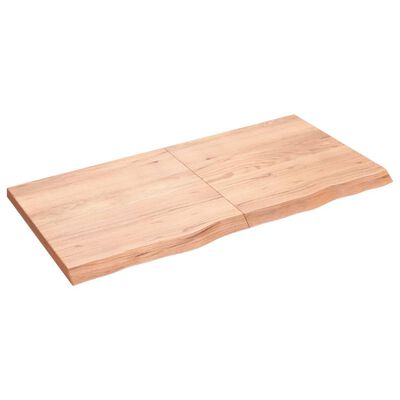 vidaXL Tampo de mesa 120x60x(2-4) cm carvalho tratado castanho-claro