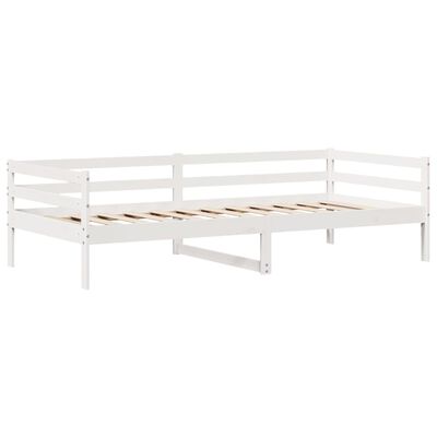 vidaXL Sofá-cama c/ gavetas 90x200cm madeira de pinho maciça branco