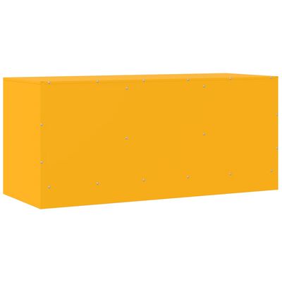 vidaXL Móvel de TV 99x39x44 cm aço amarelo mostarda