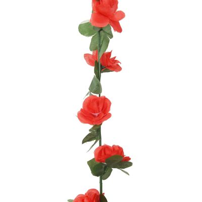 vidaXL Grinaldas de flores de Natal 6 pcs 250 cm vermelho