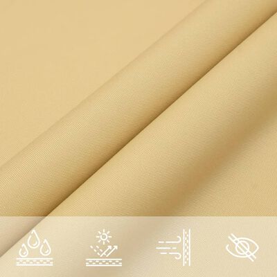 vidaXL Para-sol estilo vela 3,5x2 m oxford 100% poliéster cor areia