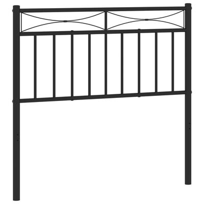 vidaXL Cabeceira de cama 90 cm metal preto