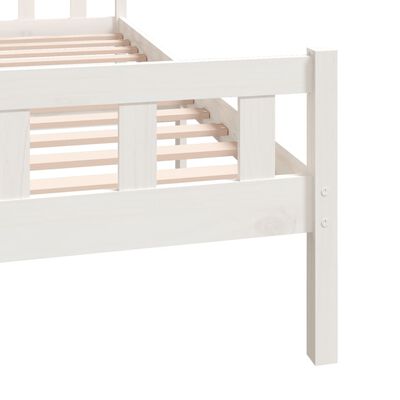 vidaXL Estrutura de cama 160x200 cm madeira maciça branco