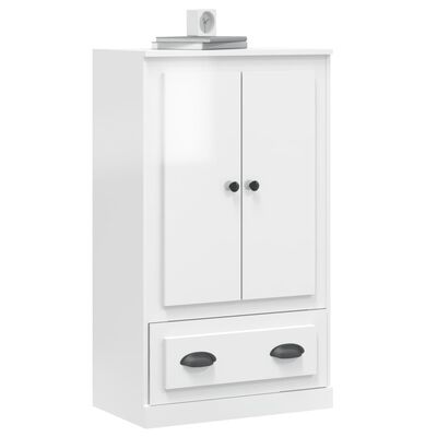 vidaXL Armário alto derivados madeira 60x35,5x103,5cm branco brilhante