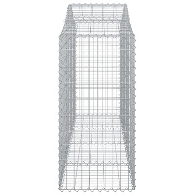 vidaXL Cestos gabião arqueados 12pcs 200x50x120/140 ferro galvanizado