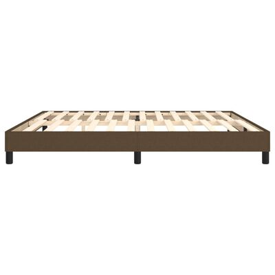 vidaXL Estrutura de cama tecido castanho-escuro 200x200 cm