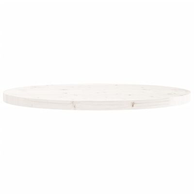 vidaXL Tampo de mesa redondo Ø90x3 cm madeira de pinho maciça branco