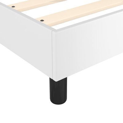 vidaXL Estrutura de cama 140x200 cm couro artificial branco