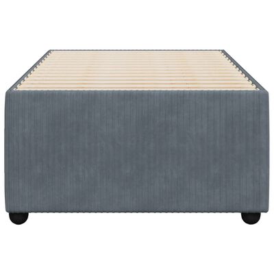 vidaXL Estrutura de cama 80x200 cm veludo cinzento-escuro