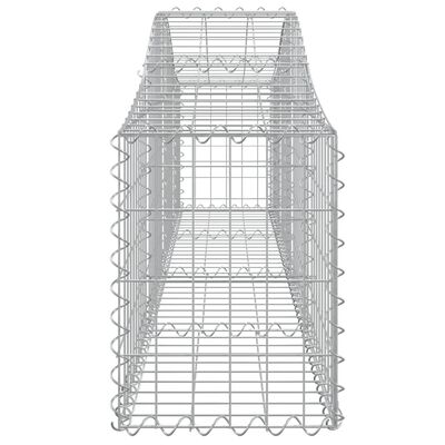 vidaXL Cestos gabião arqueados 13pcs 200x30x40/60 cm ferro galvanizado