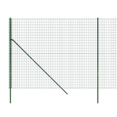 vidaXL Cerca de malha de arame 2x10 m aço galvanizado verde