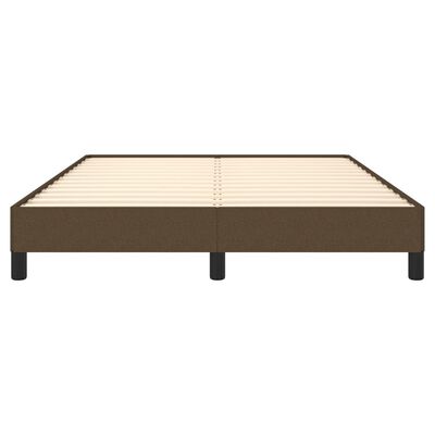 vidaXL Estrutura de cama sem colchão 140x200 cm tecido castanho-escuro