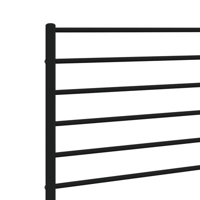 vidaXL Cabeceira de cama 150 cm metal preto