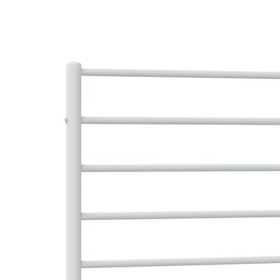 vidaXL Estrutura de cama com cabeceira e pés 90x190 cm metal branco