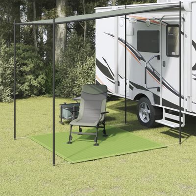 vidaXL Tapete de campismo para tenda 200x200 cm PEAD verde-claro