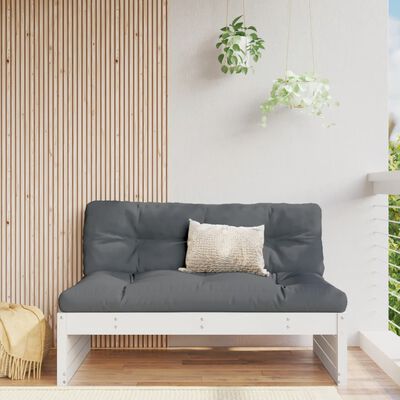 vidaXL Sofá de centro para jardim 120x80 cm pinho maciço branco