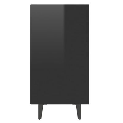 vidaXL Aparador 103,5x35x70 cm derivados de madeira preto brilhante