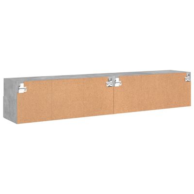 vidaXL Móveis parede TV 2 pcs 80x30x30 cm deriv. madeira cinza cimento