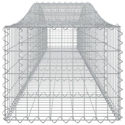 vidaXL Cestos gabião arqueados 15 pcs 400x50x40/60cm ferro galvanizado