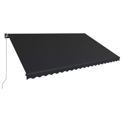 vidaXL Toldo retrátil manual 500x300 cm antracite