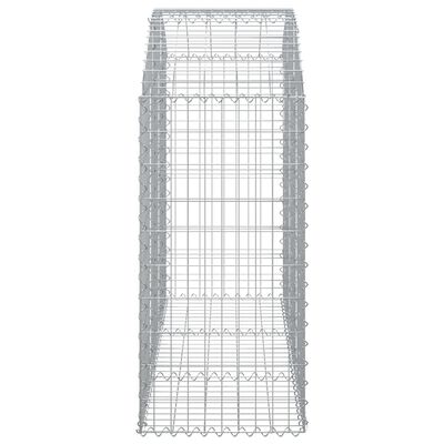 vidaXL Cesto gabião arqueado 150x50x100/120 cm ferro galvanizado