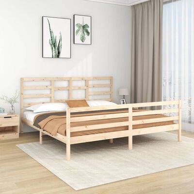 vidaXL Estrutura de cama sem colchão 200x200 cm madeira maciça