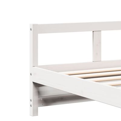 vidaXL Sofá-cama sem colchão 80x200 cm madeira de pinho maciça branco