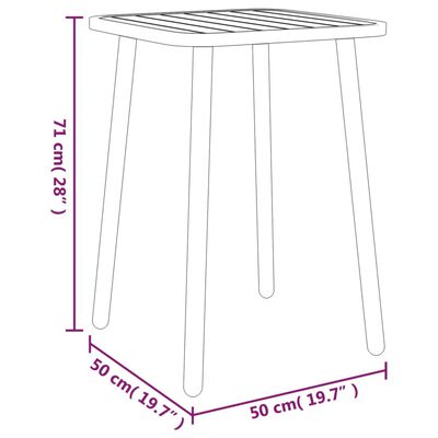 vidaXL 3 pcs conjunto de jantar para jardim aço antracite