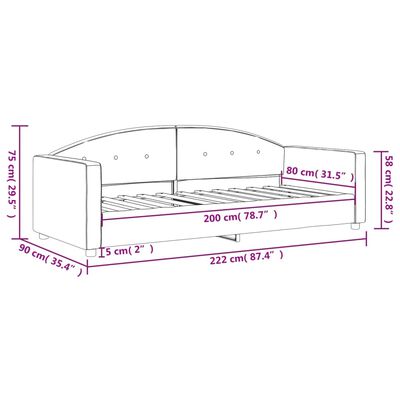 vidaXL Sofá-cama 80x200 cm veludo amarelo