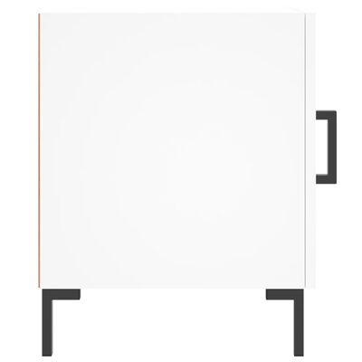 vidaXL Mesa de cabeceira 2 pcs 40x40x50 cm derivados de madeira branco