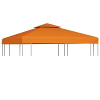 vidaXL Cobertura de substituição p/ gazebo 310 g/m² 3x3 m laranja