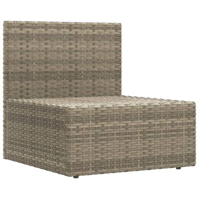 vidaXL 8 pcs conjunto lounge de jardim c/ almofadões vime PE cinzento