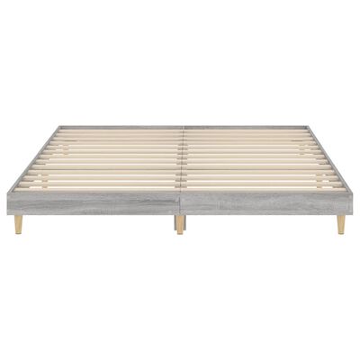 vidaXL Estrutura de cama 160x200 cm derivados de madeira cinza sonoma