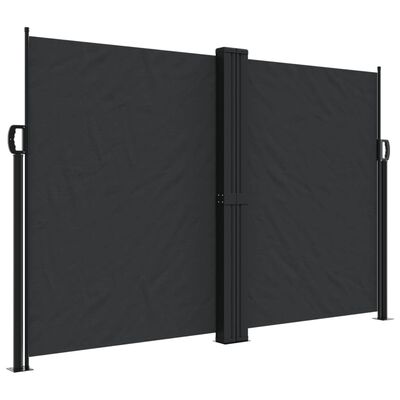 vidaXL Toldo lateral retrátil 160x1000 cm preto