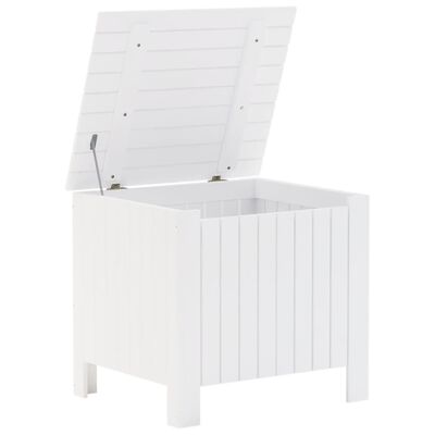 vidaXL Caixa de arrumação c/ tampa RANA 60x49x54cm pinho maciço branco