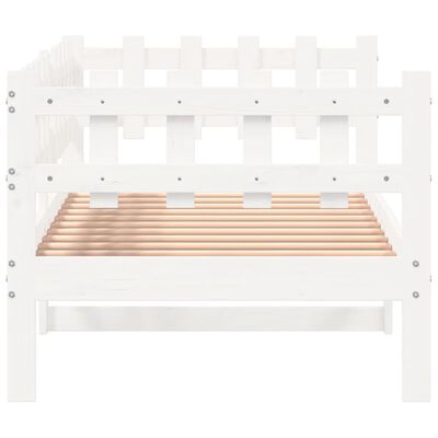 vidaXL Sofá-cama sem colchão 90x190 cm madeira de pinho maciça branco