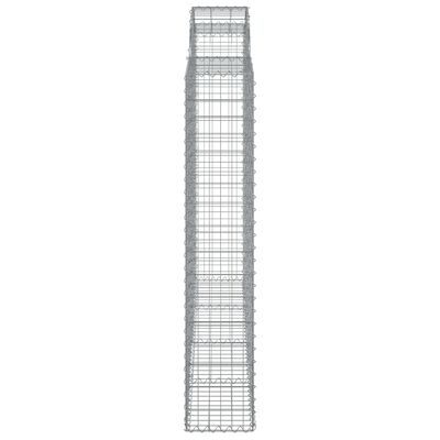 vidaXL Cestos gabião arqueados 11pcs 200x30x160/180 ferro galvanizado