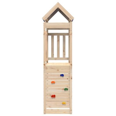 vidaXL Torre de brincar + parede escalar 110,5x52,5x215cm pinho maciço