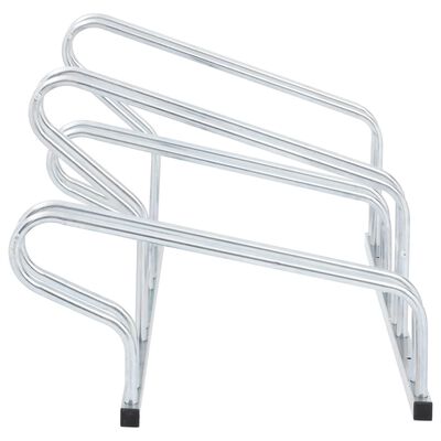 vidaXL Suporte independente para 4 bicicletas aço galvanizado