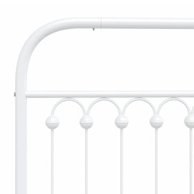 vidaXL Cabeceira de cama 100 cm metal branco