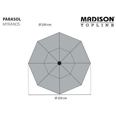 Madison Guarda-sol Mykanos 250 cm cor cru