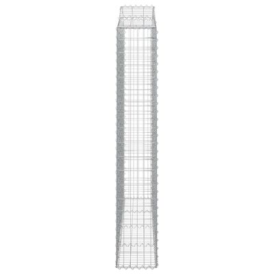 vidaXL Cestos gabião arqueados 15 pcs 200x30x180/200 ferro galvanizado