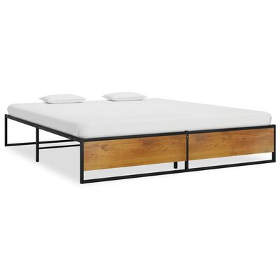 vidaXL Estrutura de cama 160x200 cm metal preto