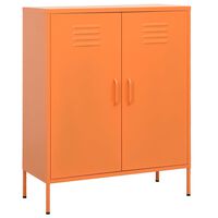 vidaXL Armário de arrumação aço 80x35x101,5 cm laranja