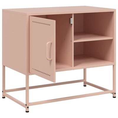 vidaXL Móvel de TV 68x39x60,5 cm aço rosa